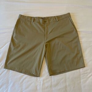 Nike‎ Golf -Men's Shorts-Standard Fit Flat Front-Khaki-Beige-Dri Fit- Size 42